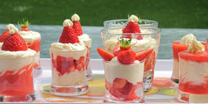 Verrine fraises creme diplomate